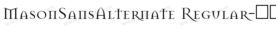 MasonSansAlternate Regular字体转换